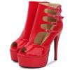 Sexy Ultra High Heels Ankle Boots For Women Summer Shoe Platform Pumps Luxury Red White Stripper Dance Shoes Female Large Size