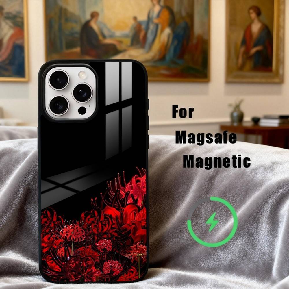Чехол для телефона G-Ghoul R-Red Spider Lily Tokyo Для iPhone17,16,15,14,13,12,11 Plus, Для магнитной беспроводной зарядки