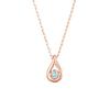 K10 Pink Gold Necklace [Yondo Sea] 4℃ [March Birthstone] 11181-612-3132-00-00 Women's