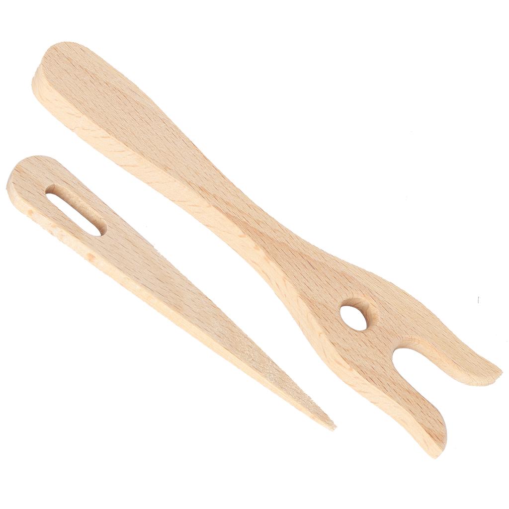 Деревянная вилка для вязания, плетение с большим глазом, игла, браслет, ожерелье, сделай сам, деревянный ткацкий инструмент