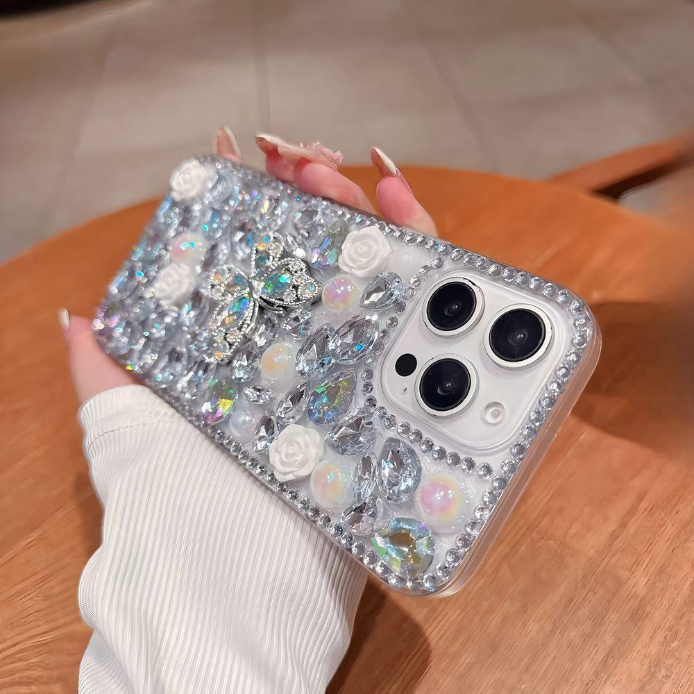 Glitter Bling Crystal Rhinestone Butterfly Phone Case For OPPO Reno 14 14F 13 13F 12 12F 11 11F Pro 4G 5G Cover Gift girl