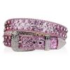 PU Leather Rhinestone Belts Spicy Girl Women Waistband Retro Rivet Belt  Men