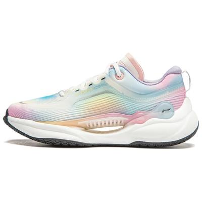 Li Ning Soft Cool Легкие удобные повседневные туфли женские кроссовки Синие Розовые AGLU022-5