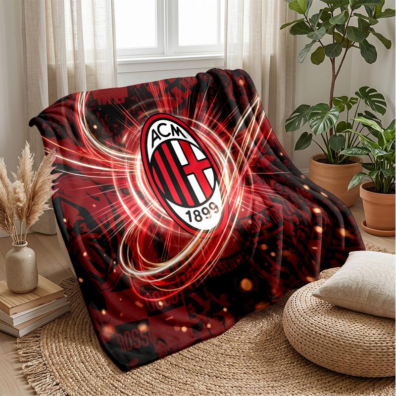 AC Milan Theme blanket Soft Flannel Blanket Plush Throw Blanket Cozy Sofa Bed Blanket for Home Decor