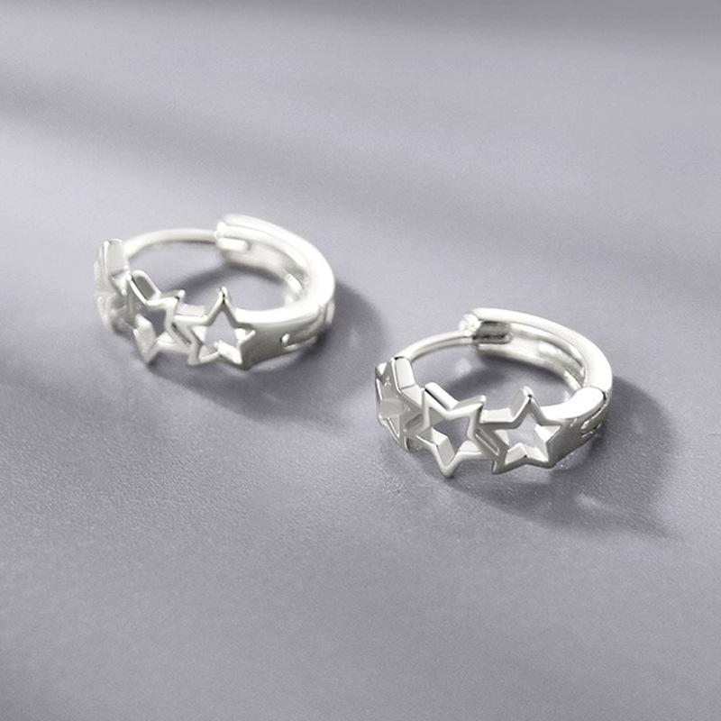 Серьги для женщин Простые полые серьги в форме пятиконечной звезды в новом стиле Высококачественные персонализированные изысканные серьги