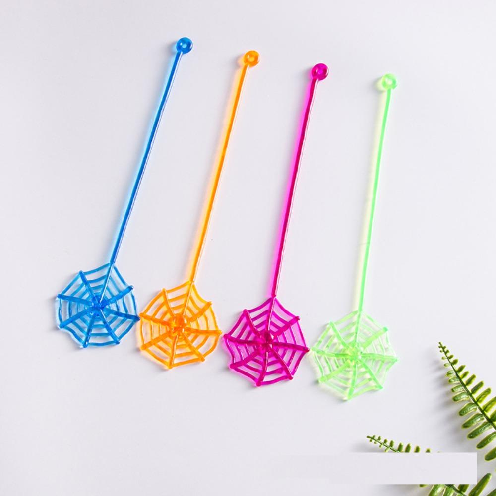 Plastic Sticky Spider Web 10Pcs Elastically Stretchable Spider Web Climbing Tricky Gag Toys Kids
