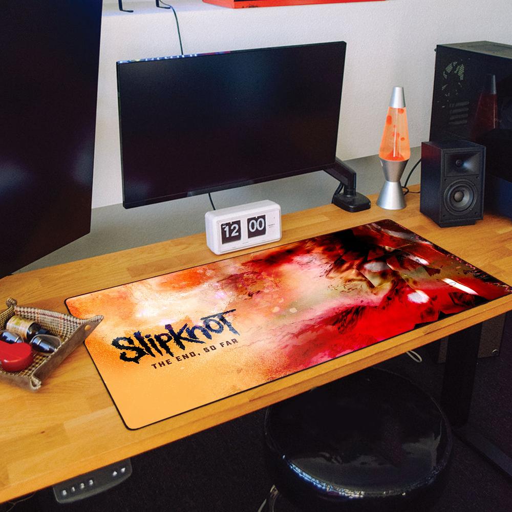 Band S-Slipknot Live at MSG Mouse Pad Large Desk Mat Keyboard Ergonomic Office Rubber PC Non-slip Anti-fray Home Custom