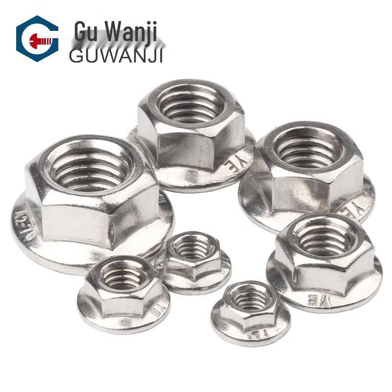 GUWANJI 304 Stainless Steel Hex Flange Nut
