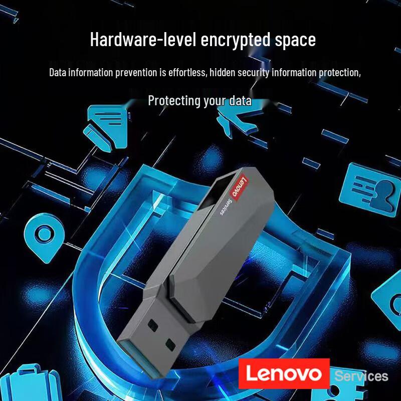 Lenovo E510 USB-накопитель бизнес-класса с двойным интерфейсом USB/Type-C, металлический