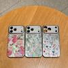 Гаргулья Цветок Стразы Линза Чехол Жесткий Покрытый Электролизом для iPhone 17 и 16 Pro Max