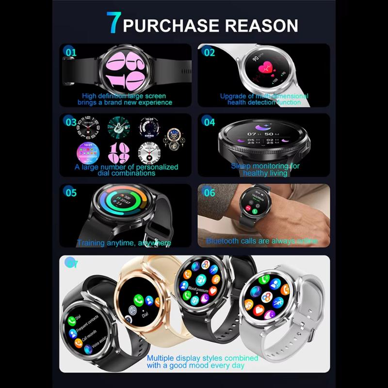 2026 Новые Умные Часы Watch6 Classic Мужские GPS NFC Спорт Фитнес Женское Здоровье Пульс Водонепроницаемые Bluetooth Звонки Умные Часы
