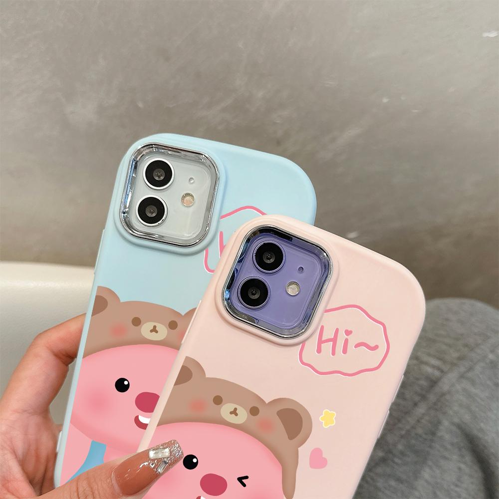 Cartoon Loopy Liquid Silicone Phone Case for Samsung Galaxy S24 S23 S22 S21 S20 FE Plus Ultra Note 20 10 A51 A52 A54 A73 Shockproof Soft Cover