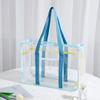 Large Capacity Pvc Transparent Handbag Cosmetic Bag Beach Tote Bag  Streetwear