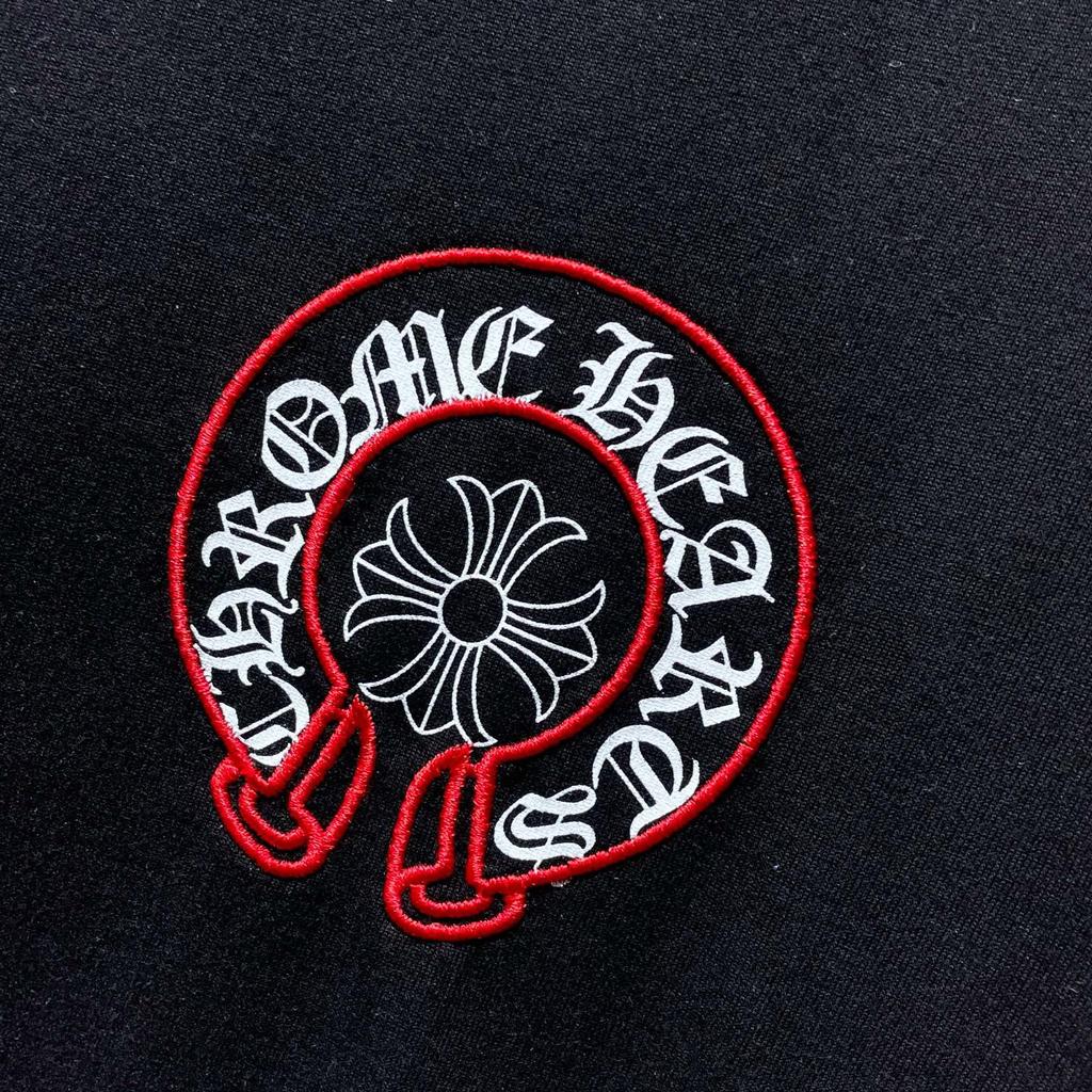 8241 CHROME HEARTS Лето 2026 Новая Высококачественная Хлопковая Круглый Вырез Свободная Большого Размера Мужская и Женская Футболка Футболка для Пары