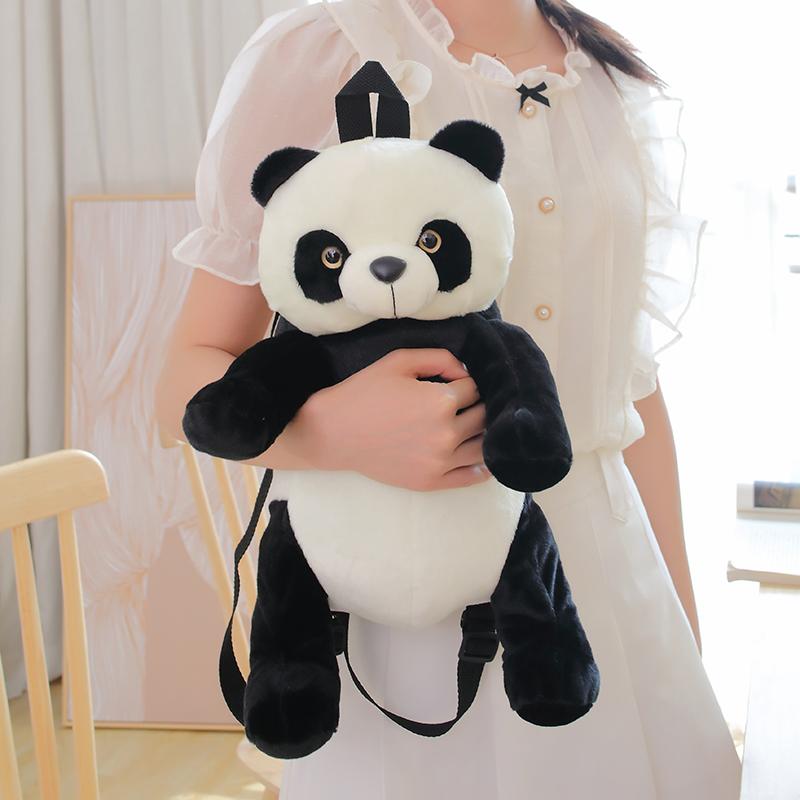 35/45cm Panda Plush Backpack Cartoon Cute Plush Toy Soft Stuffed Animal Shoulder Bag for Kids Girls Birthday Gifts