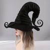 Dress Hat Pleated Black Witch Hat, Halloween, Christmas, Carnival, Thanksgiving, New  Party Decoration Headwear