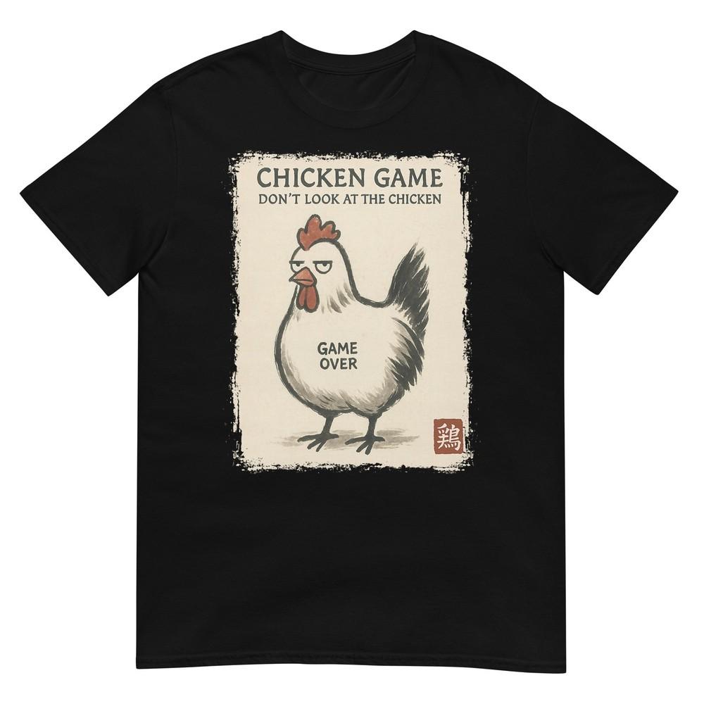 Funny Japanese Art Chicken Game Graphic Tee Unisex Unisex Teens Tshirt