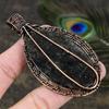 Black Rutile Handmade Copper Wire Wrap Jewelry Pendant 3.51 H7e11
