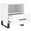 Maison Exclusive - Table de chevet blanc 40x35x47,5 cm bois d’ingénierie