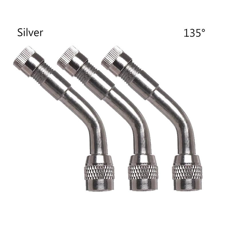 1-5PC 45/90/135 Degree Angle Bent Brass Air Tyre Valve Stem with Extension Adapter for Car Truck Motorcycle Cycling Accessories Valve Stems 1