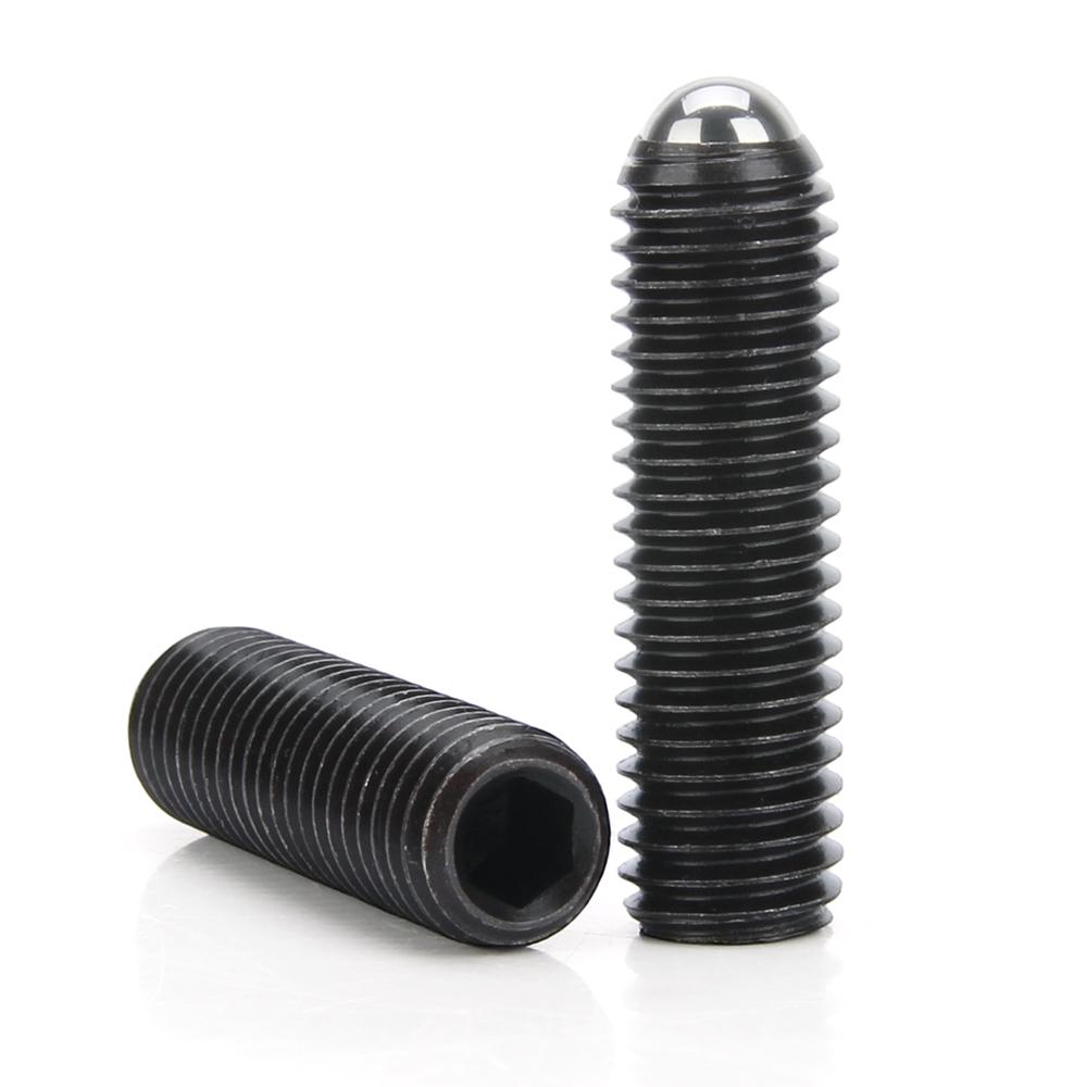 10PCS M5 M6 M8-M16 Black Grade 12.9 304 stainless steel Hex Socket Allen Ball Plunger Grub Point Set Screw Bolt