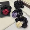 2024 Premium Satin Rose Hair Scrunchie: High-Elastic, Durable, Trendy