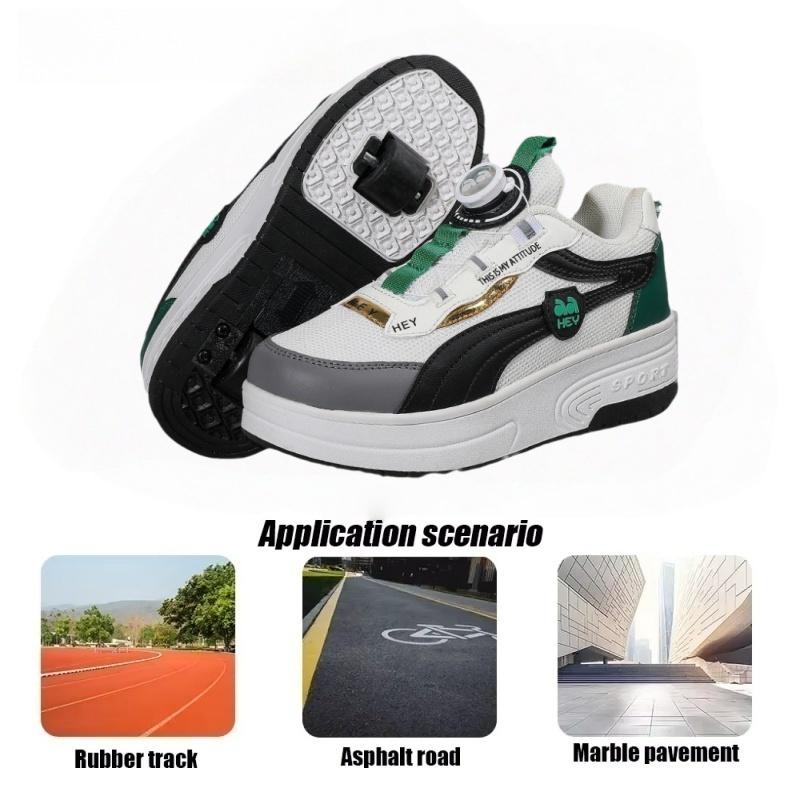 Winter Season Four Wheel Charging Roller Skates Children's Sports Shoes Colorful Casual Shoes For Girls Teenagers