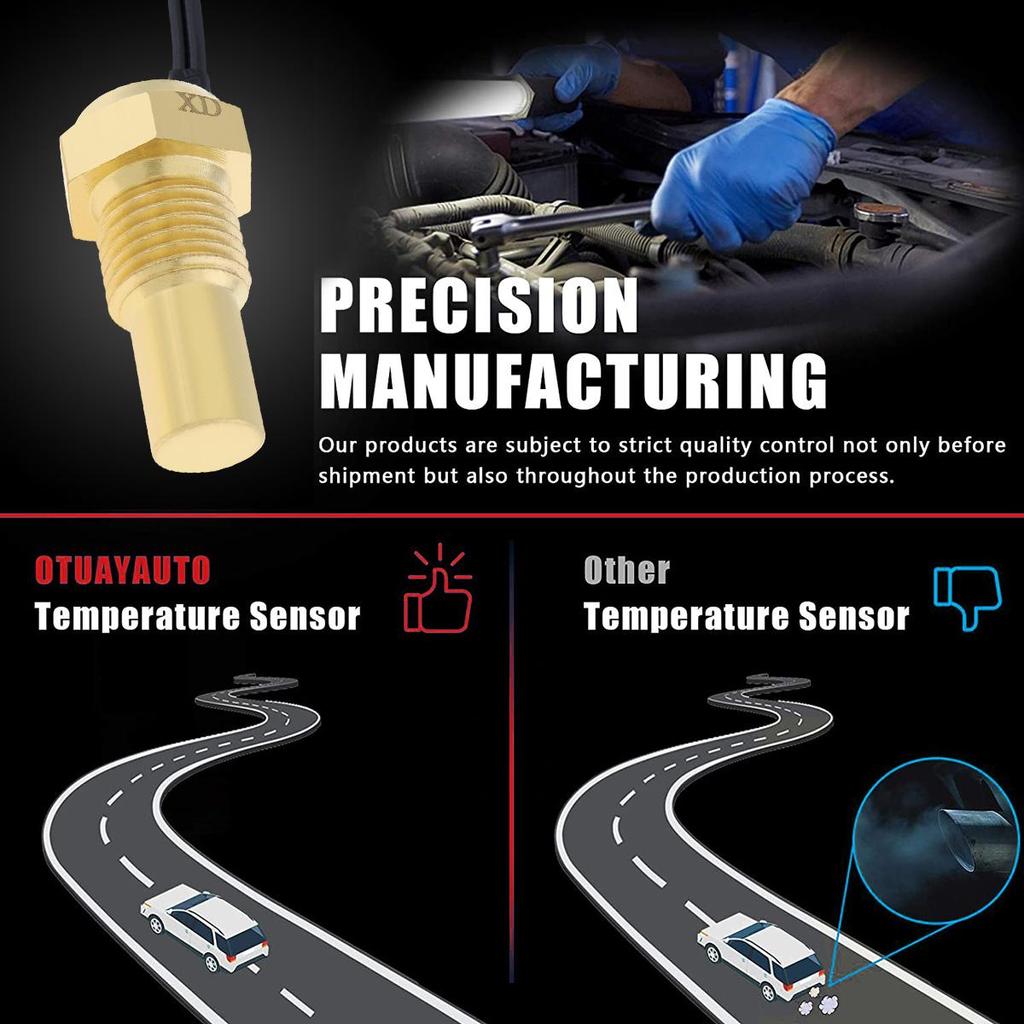 12 В/24 В 10/12/14/16/17/21 мм датчик температуры воды универсальный датчик температуры автомобиля 50 К штепсельная вилка для автомобиля