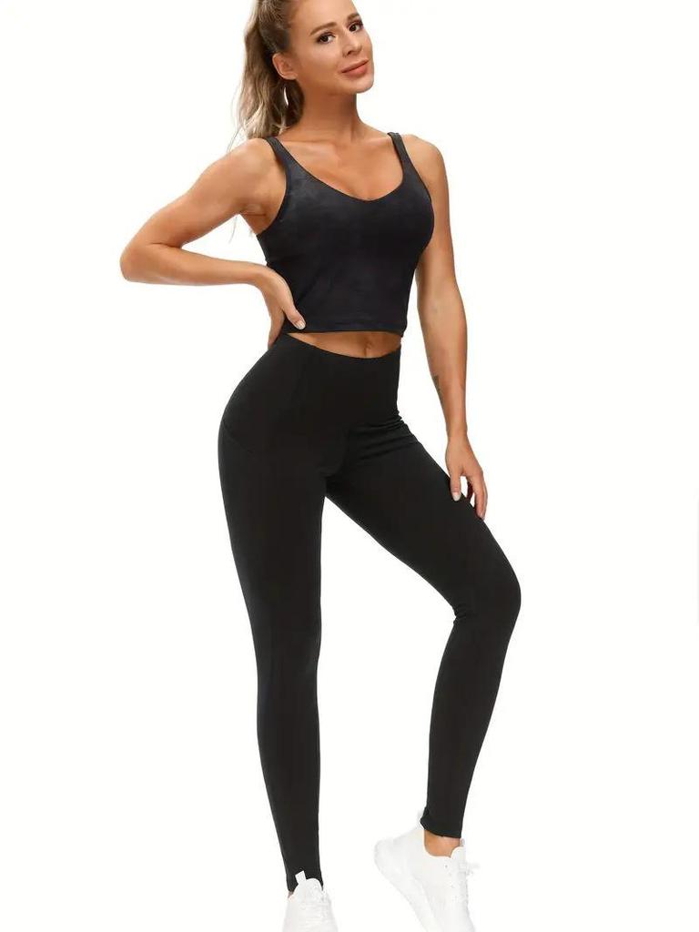 Брюки для йоги с высокой талией и контролем живота - Женские трансграничные леггинсы для бега