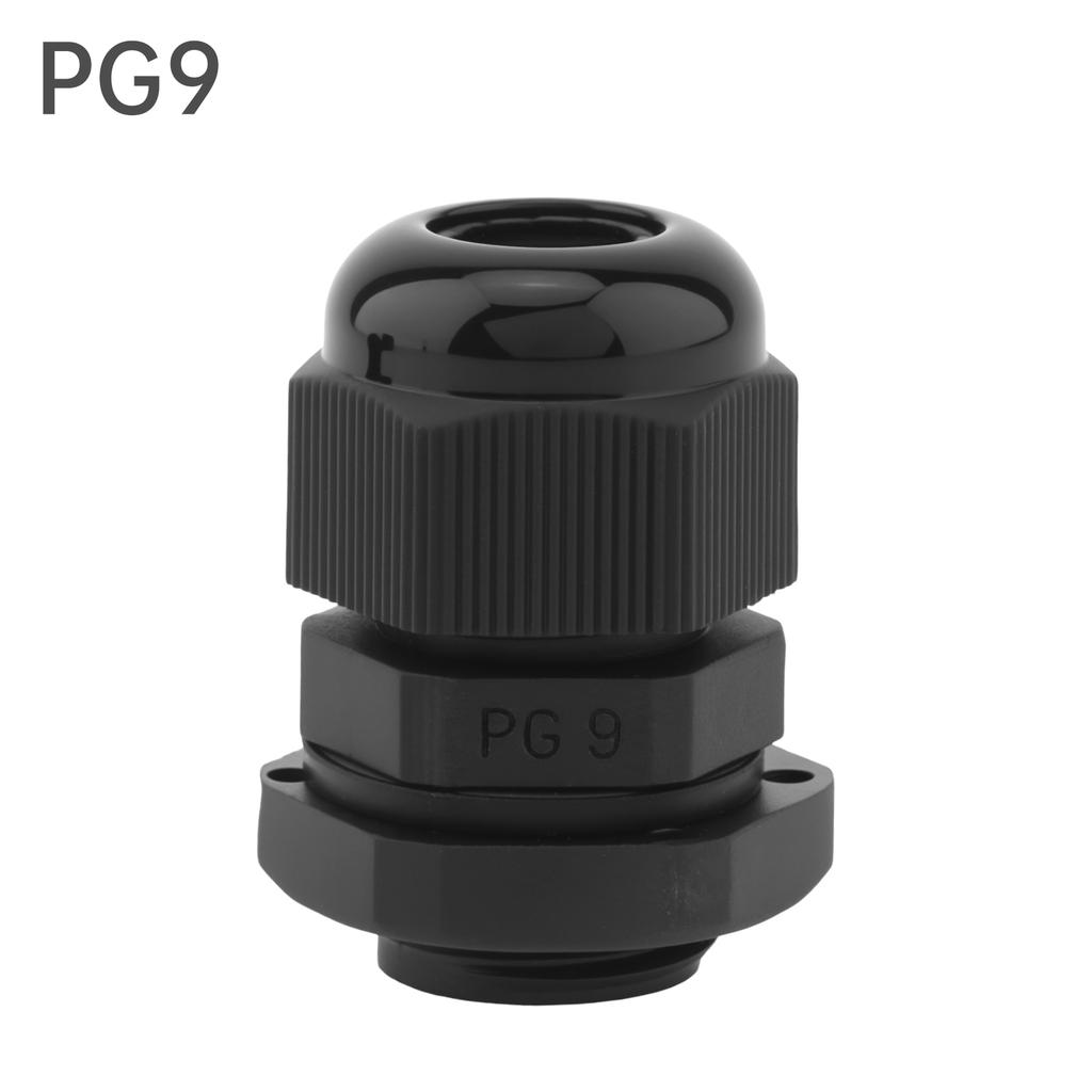 PG Cable Gland,Black Plastic Nylon Cable Connector,IP68 Waterproof Wire Glands Connector Fitting,PG7-PG19 Cable Gland,Simple Installation
