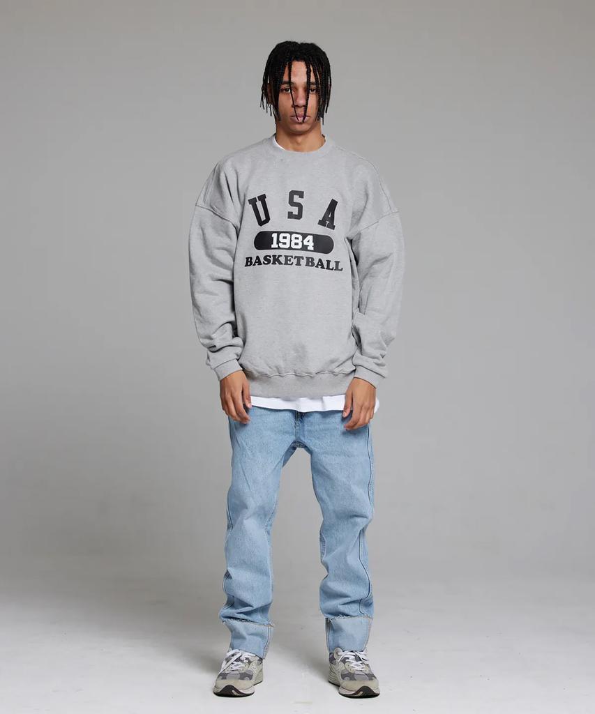 CREAM SODA LAB Usa Basketball Sweatshirt Grey Black