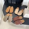 Модные женские тапочки весна 2024 года с закрытым носком из коровьей замши, сандалии-сабо для женщин, ретро-сабо ручной работы в стиле садовых мулов