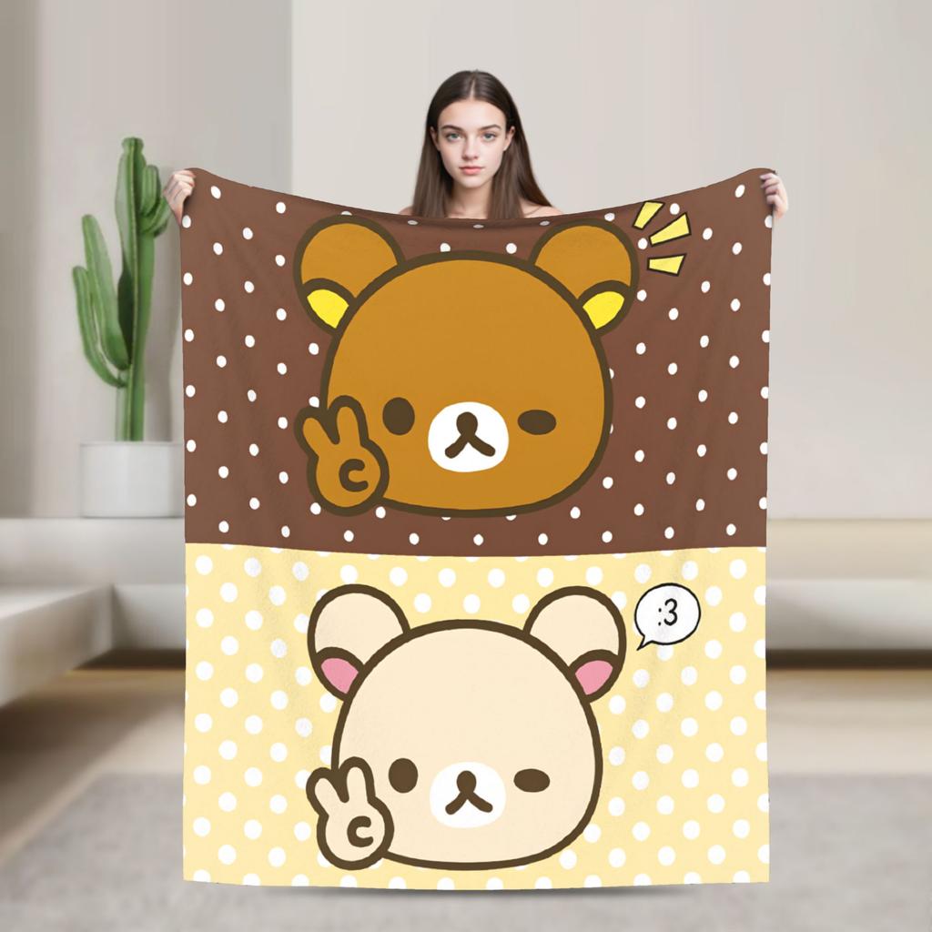 R-RilakkumaS Super Soft Blankets Girls Boys Plush Throw Blanket Novelty Living Room Flannel Bedspread Sofa Bed Cover
