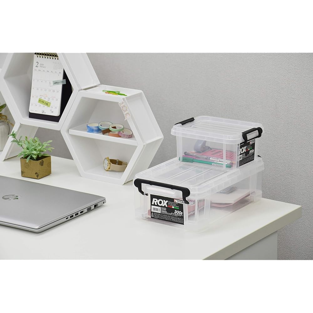 Tenma ROX 200S Clear Case Container Box - Durable Storage Box, Made in Japan, for Disaster