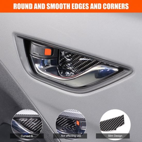 Soft Carbon Fiber Inner Door Bowl Trim Panel Sticker For Subaru Crosstrek 23-24