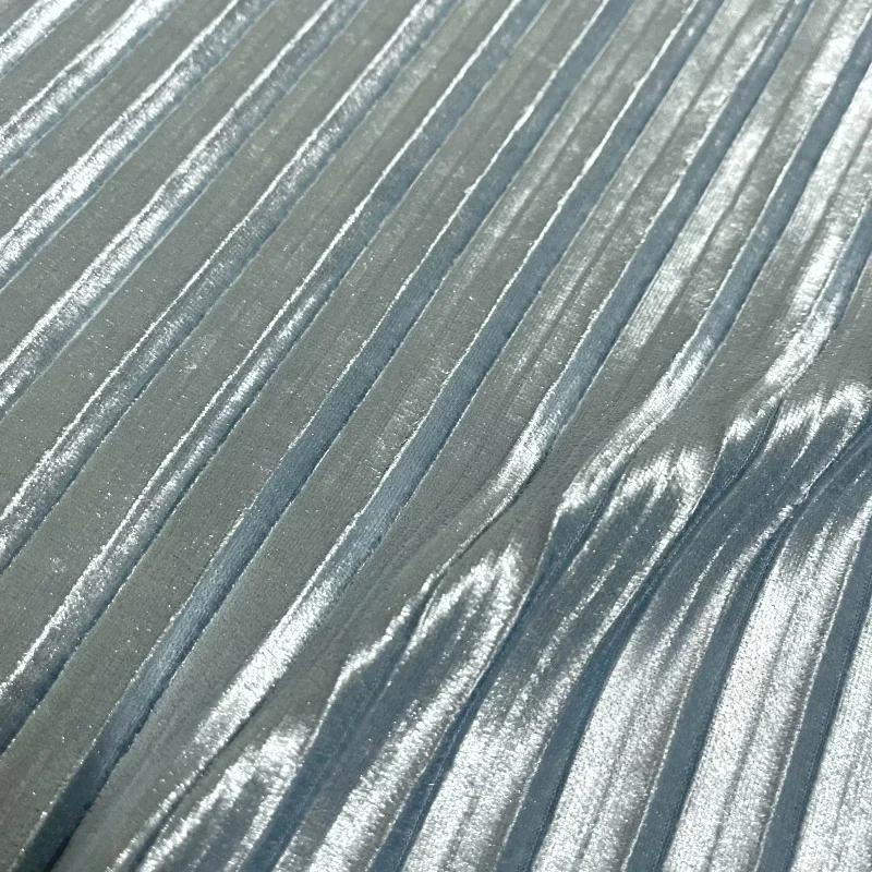 Solid Color 100x150cm Pleated Satin Fabric Per Meter Needlework Dress Skirt Costume Clothes Diy Sewing Cloth Soft Glossy Smooth