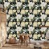 Wallpaper Flowers with Leaves for Living Room and Bedroom 50x1000