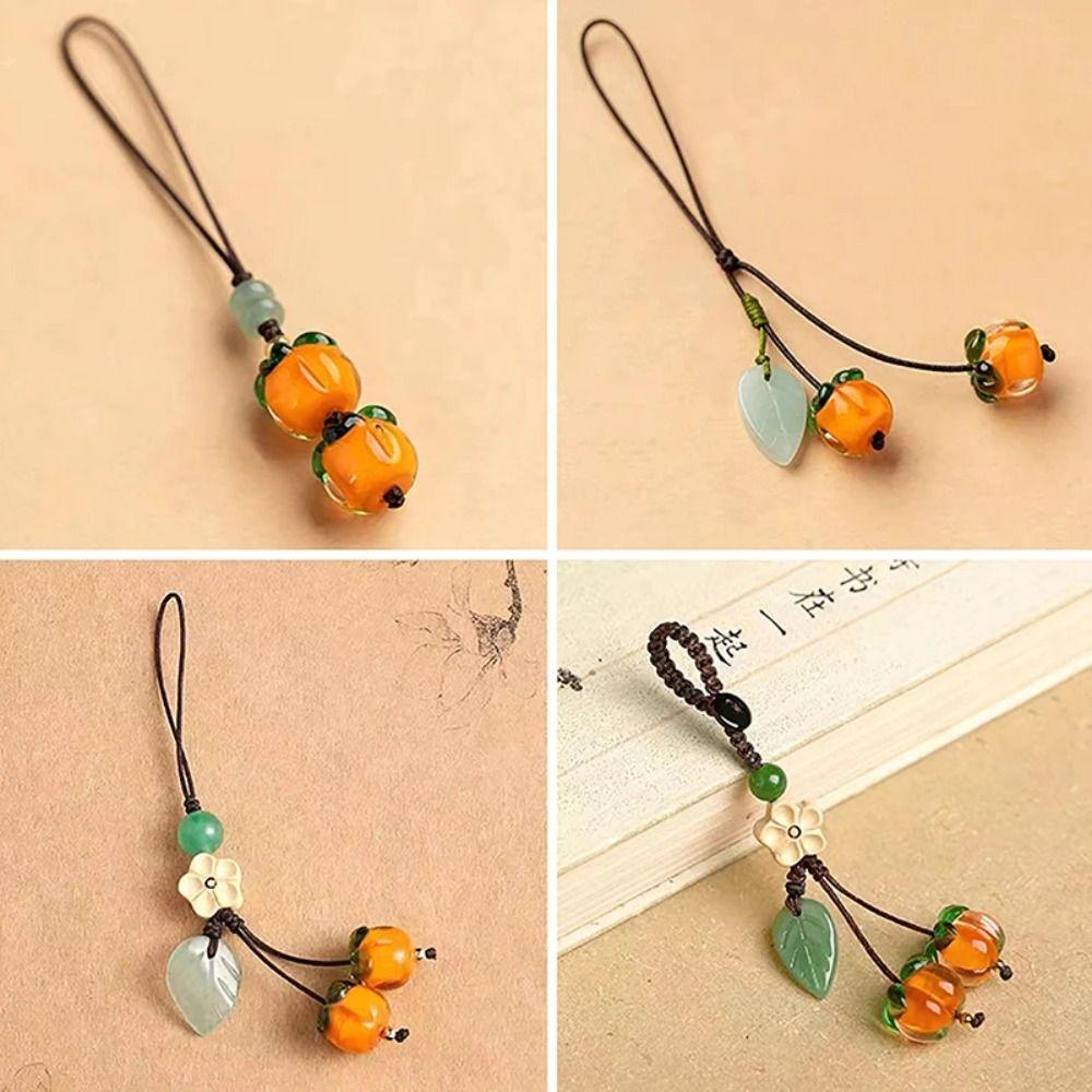 Persimmon Phone Anti-lost Rope Everything Goes Well Hanging Cord Fashion Phone Case Chain Straps