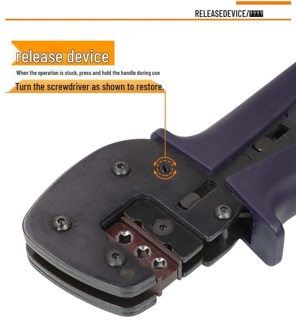 Aviation Plug Pin/New Energy Photovoltaic Terminal Crimping Pliers with High Precision Ratchet Jaws YEFYM.