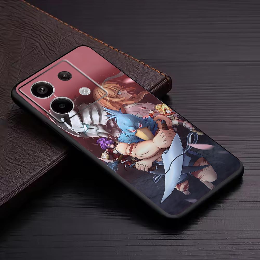 Чехол для телефона Shangri-La Frontier Для Redmi Note 14 13 12 11 Pro Plus S 5G 14C A3 Мягкий черный чехол