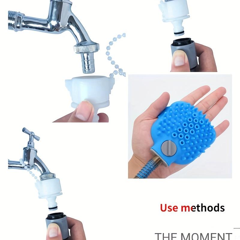 Распылитель высокого давления для душа для собак Регулируемый пистолет для мытья домашних животных Очистка воды для ванны Пена для мыла Распылитель для чистки собак Массажер для душа Инструмент