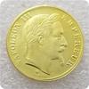 1859 France Empire Napoleon Bonaparte Commemorative Collectible Souvenirs Golden Coins