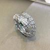 Retro Sliver Color Snake Zircon Open Rings For Women Men Y2K Exquisite Shiny