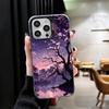 Мечтательная ночная вишня Мягкий чехол для телефона iPhone 15 16 17 Pro Max 17Air 16E 14 Plus 13 12 Mini Ударопрочный задний чехол
