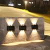 LED Solar Wall Lamp Outdoor Waterproof Up and Down Luminous Lighting for Garden Fence Decoration Sunlight Light