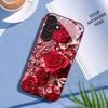 Закаленное стекло с узором из роз для Samsung Galaxy S26 S25 S24 S23 S22 S20 FE/PLUS/ULTRA, противоударное