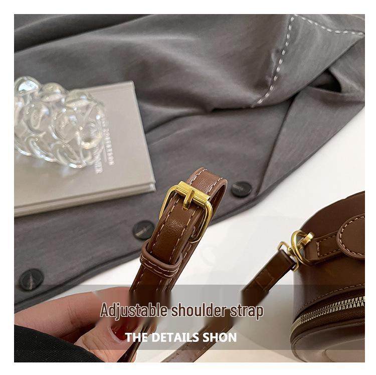 Нишевая женская круглая сумочка в ретро-стиле Гонконга - Мода ранней весны 2025, Универсальная сумка через плечо