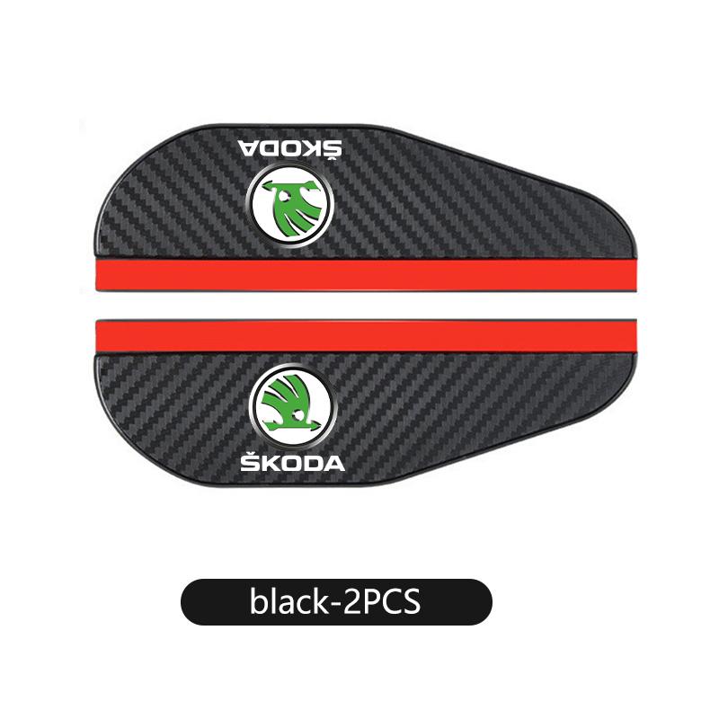 2PCS Car Rearview Mirror Rain Eyebrow Sticker Auto Accessories For Skoda S Kodiaq Octavia 2 3 Yeti Karoq Rapid Fabia VII VRS yan377