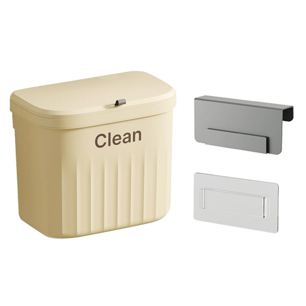 Wall Mounted Trash Can Bin with Lid Waste Bin 8.5/12L Kitchen Hanging Trash Bin Garbage Recycle Dustbin Rubbish Bins