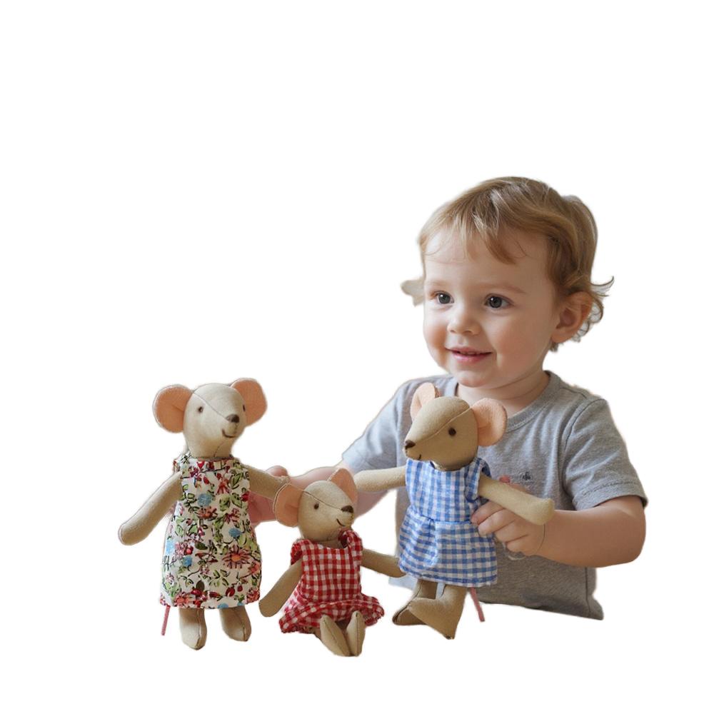 Nordic Style Mouse Hand Puppet Polyester Plush Toy Toy Story Comforter for & Early Learning Educational Birthday Gift